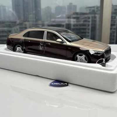 1/18 Casi Real Mercedes Benz Clase S Maybach s680 Kalahari Dorado/Rojo Rubelita Foto 1 de 4