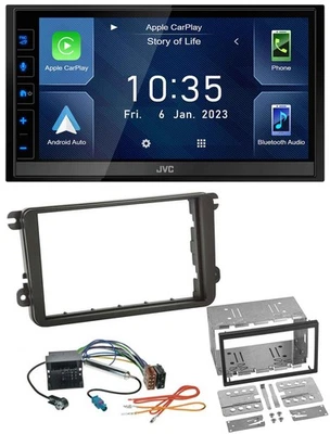 JVC DAB Bluetooth MP3 USB 2DIN Autoradio für VW Caddy Golf 5 6 Jetta ab 2003 - Bild 1 von 4