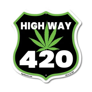 Highway 420 Leaf Shield Shaped Sign Weather Resistant Crafted in the USA - Picture 1 of 41