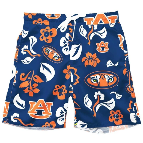 Men's Auburn University Tigers Swim Trunks Floral Swim Shorts Cover