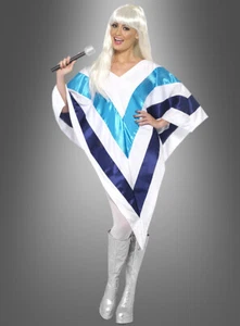 Disfraz poncho cantante pop años 70 - Super Trouper estrella del golpeador fiesta temática outfit - Imagen 1 de 1