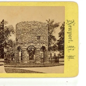 Stone Ruins Newport Rhode Island RI Stereoview - Picture 1 of 4