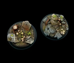 Micro Art Studio 50mm Graveyard Wide Lip Round Bases (1) Brand New B00843 - Picture 1 of 1