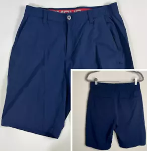 Under Armour Shorts Men's 32 x 10" inseam Navy Blue Match Play Golf Performance - Picture 1 of 5