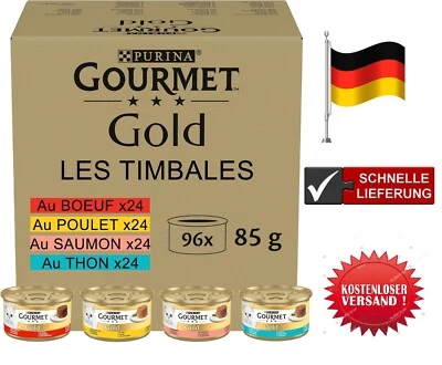 Nestle PURINA Gourmet Gold Raffiniertes Ragout Katzenfutter nass Sorten 96 x 85g - Bild 1 von 4