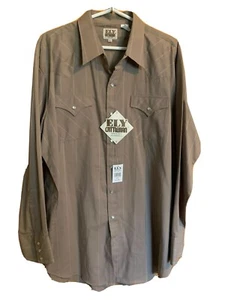 Eli Cattleman Western Shirt Long Sleeve Pearl Snap Men’s Sz XXL NWT - Picture 1 of 3