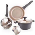  Pots and Pans Set Nonstick, 5 Pieces Induction Kitchen Cookware Sets, Healthy 