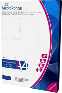 500 Mediarange Standard CD Jewel case inserts Matt A4 Paper fits 10.4mm spine - Picture 1 of 1