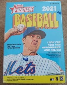 Topps Heritage 2021 MLB Baseball Trading Card Blaster Box - 72 Cards Total  - Picture 1 of 4
