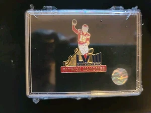 Kansas City Chiefs PATRICK MAHOMES Super Bowl 58 Lapel Pin Seald Display Case - Picture 1 of 8