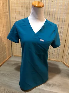 FIGS Scrubs Scrub Top Technical Collection Teal Green 2XS XXS PO#2133 H423 - Picture 1 of 11