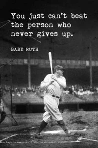Babe Ruth -  motivational baseball poster - Picture 1 of 1