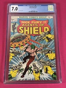 1973 S.H.I.E.L.D. #4 CGC 7.0 C-OW - Nick Fury AGENTS OF SHIELD - STERANKO KIRBY! - Bild 1 von 3