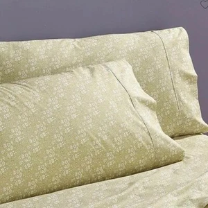 J.Crew Set Lenzuola King Edizione Limitata In Tessuto Liberty Capel Floreale Verde Bianco - Foto 1 di 4