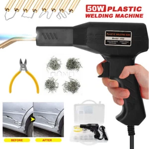 Hot Stapler Car Bumper Fender Fairing Welder Gun Plastic Repair Kit 600 Staples - Picture 1 of 11