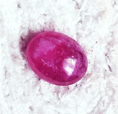 Loose Gemstone Natural Red Ruby Cabochon 6.60 Ct Certified With Free Gift - Image 1 of 4