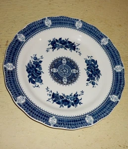 Rare NIKKO IRONSTONE plate ROYAL BLUE HARMONY HOUSE pattern 10 1/4 " W Saturated - Picture 1 of 4