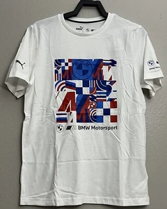 Puma x BMW MMS Motorsports Mixup Logo Graphic T-Shirt Mens Size Medium 533381 02 - Picture 1 of 8