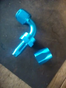 AN-8 turquoise 90 degree fitting - Bild 1 von 2