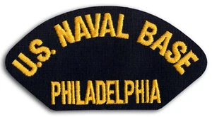 US Navy Naval Base Philadelphia Pennsylvania berretto toppa ferro - Foto 1 di 1