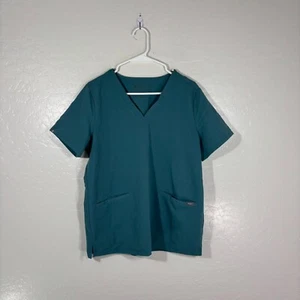 FIGS Scrubs Top Damen Größe M türkisblau Casma zwei Taschen V-Ausschnitt FW1100 - Bild 1 von 5