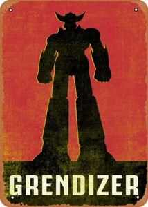Anime Dizer Art figure poster metal tin sign Grendizer Retro Poster Wall Decor - Picture 1 of 4