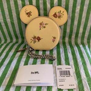 NEU COACH MINNIE MOUSE LEDER OHREN VANILLE REISSVERSCHLUSS KLEINE MÜNZBÖRSE - F29365 - Bild 1 von 12