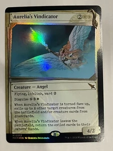 MTG FOIL Aurelia's Vindicator (Showcase) (Invisible Ink Foil) MKM - Picture 1 of 2