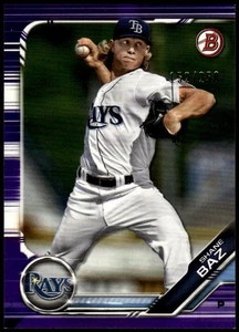 2019 Bowman SHANE BAZ /250 Purple Tampa Bay Rays - Bild 1 von 2