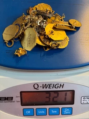 10K 12K 14K镀金混合套装珠宝游泳比赛奖章321克废纸 — 第 1/2 张图片