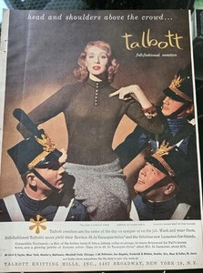 1956 Women's Talbott sweater Suzy Parker Roger Van S. Jewelry vintage ad - Picture 1 of 1