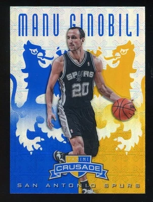 2012-13 Panini Crusade azul y dorado #247 Manu Ginóbili Spurs Salón de la fama Foto 1 de 2
