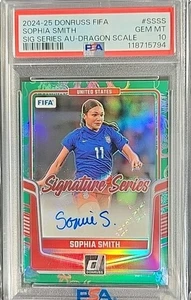 Sophia Smith 2024-25 Panini Donruss FIFA Signature Dragon Auto #47/99 USA PSA 10 - Picture 1 of 2