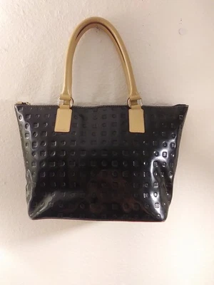 Arcadia Italian Black Patent Leather Handbag - Image 1 of 4