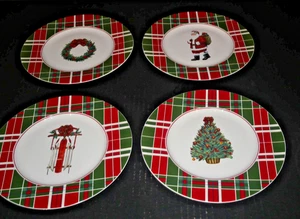 Lenox America by Design Vintage Plaid Accent Plate Set of 4 NWT DSMS 870674 sku - Picture 1 of 7