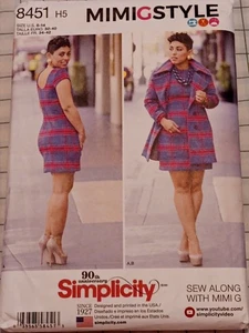 Simplicity 8451 Mimi G Etuikleid Etuikleid & Jacke fehlt Größen 6-14 ungeschnitten - Bild 1 von 3