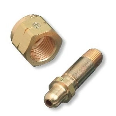Regulator Inlet Nipples, Hydrogen;Natural Gas, 1/4"(NPT), 2 1/2", SS, CGA-350 - Image 1 of 1