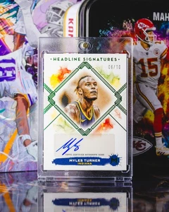 Firmas titulares con motivo Topps 2023-24 #HS-MT Myles Turner verde/10 - Imagen 1 de 2