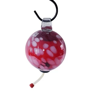 NEW PAR-A-Sol Handblown Glass DEW DROP HUMMINGBIRD FEEDER Red w/ Metal Hanger - Picture 1 of 12