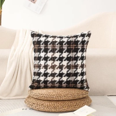 Jacquard Houndstooth Decorative Throw Pillow Covers for Couch/Sofa/Bedroom, 2... - Image 1 of 4