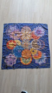 HERMES Bufanda Carre 90 seda LES DOMES CELESTES 421 - Raro - Imagen 1 de 5