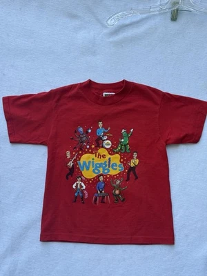 Vintage 00 The Wiggles T-Shirt Youth 6/8 Fruit Of The Loom Red Tee Original Cast - Image 1 of 4
