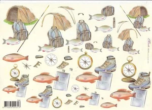 *  3D Bogen Ausschneidebogen Angeln Fischen Fliegenfischen Zelten (88 - Bild 1 von 1