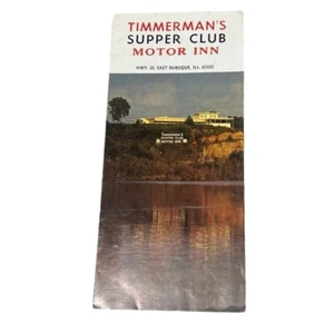 Timmermans Supper Club Motor Inn East Dubuque Illinois Vtg Brochure 1960s BX - Imagen 1 de 4