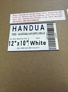 Se adapta a rejilla de suministro de aire ajustable de acero de apertura de conducto 12x10 de Handua | Registrarse... - Imagen 1 de 3