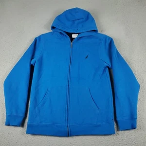 Nautica Sweater Boys XL Blue Fleece Lined Full Zip Hoodie Sweatshirt Kids - Picture 1 of 10