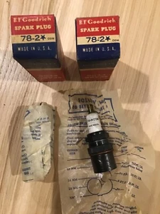 TWO Vintage BF Goodrich 78-2 COM Spark Plug NOS With Box GREAT COLLECTOR COND. - Picture 1 of 2