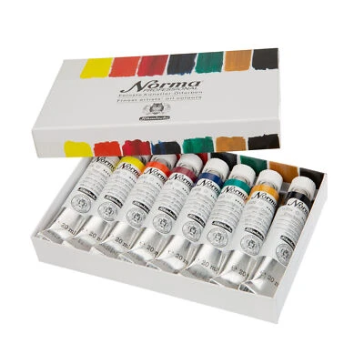 (337,19€/1l) Schmincke Norma Professional Ölfarben Set 8 x Tb 20 ml Kartonset 71 - Bild 1 von 2