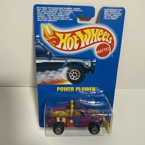 Hot Wheels POWER PLOWER - 1990 BLUE CARD Int'l No # (US #127) PURPLE METALLIC - Bild 1 von 5