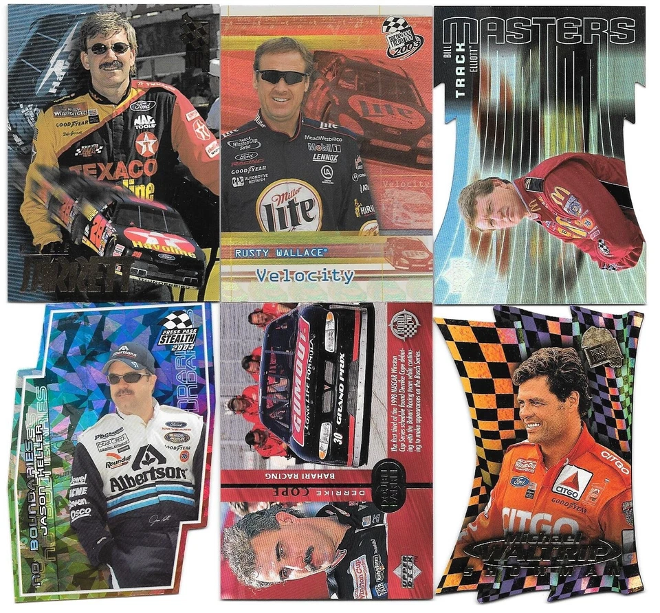 RUSTY WALLACE DALE JARRETT KELLER INSERT LOT NASCAR UPPER DECK PRESS PASS - Image 1 of 1